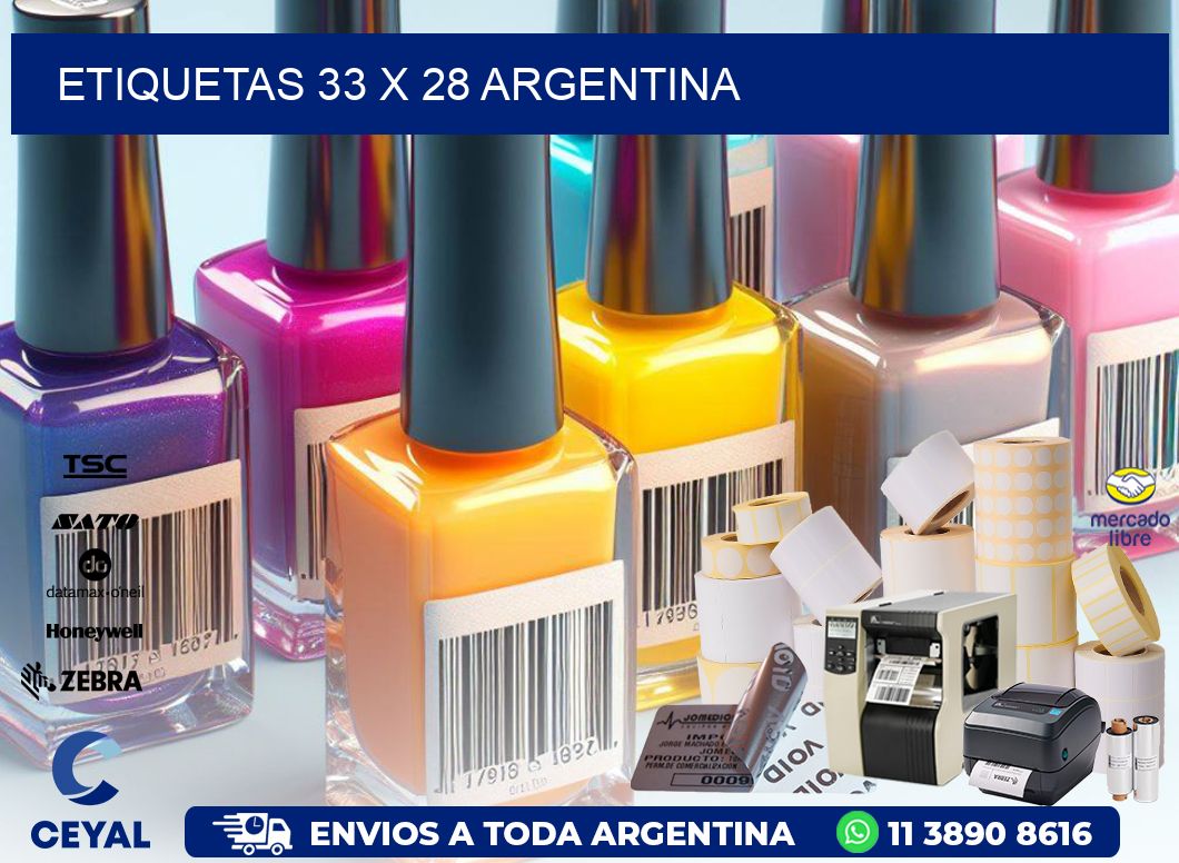 ETIQUETAS 33 x 28 ARGENTINA