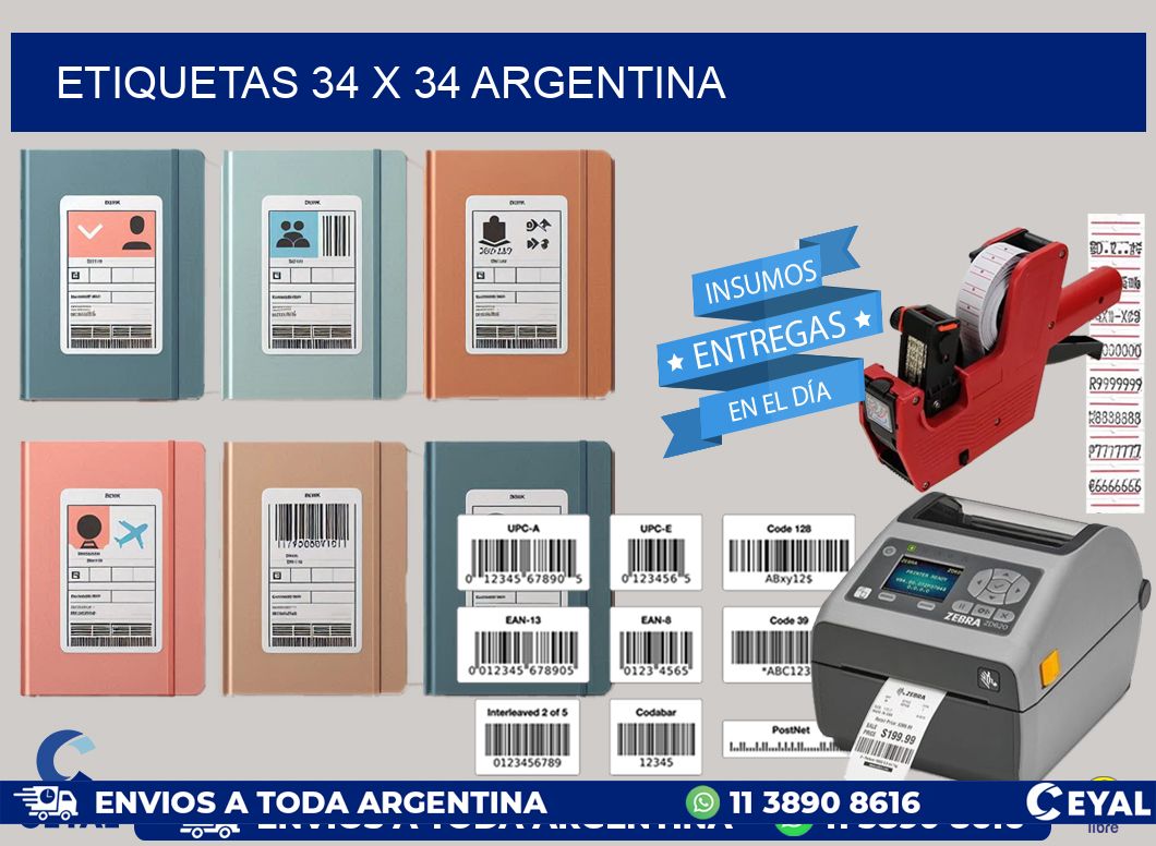 ETIQUETAS 34 x 34 ARGENTINA