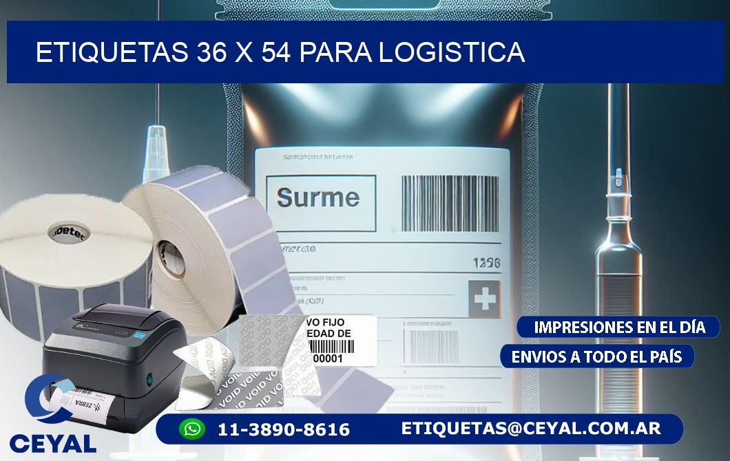 ETIQUETAS 36 x 54 PARA LOGISTICA