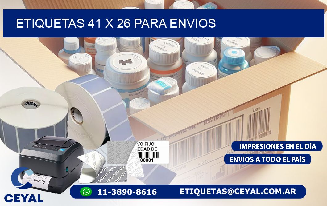 ETIQUETAS 41 x 26 PARA ENVIOS