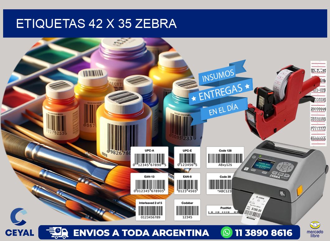 ETIQUETAS 42 x 35 ZEBRA
