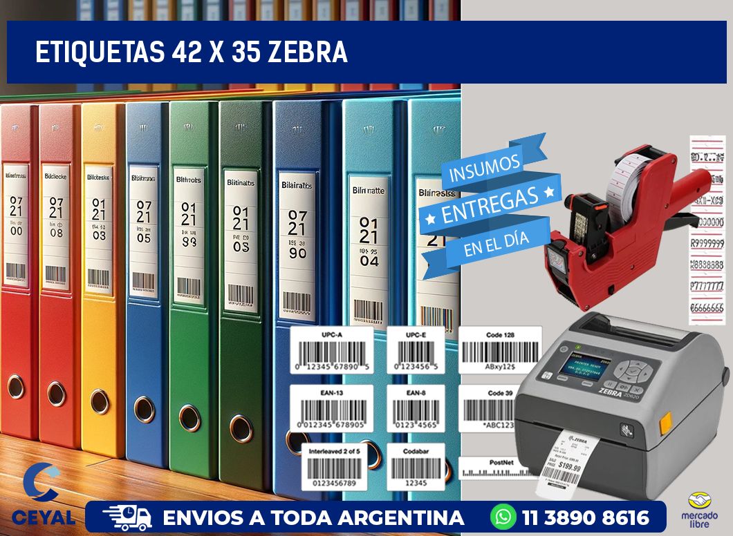 ETIQUETAS 42 x 35 ZEBRA