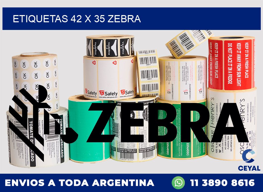 ETIQUETAS 42 x 35 ZEBRA
