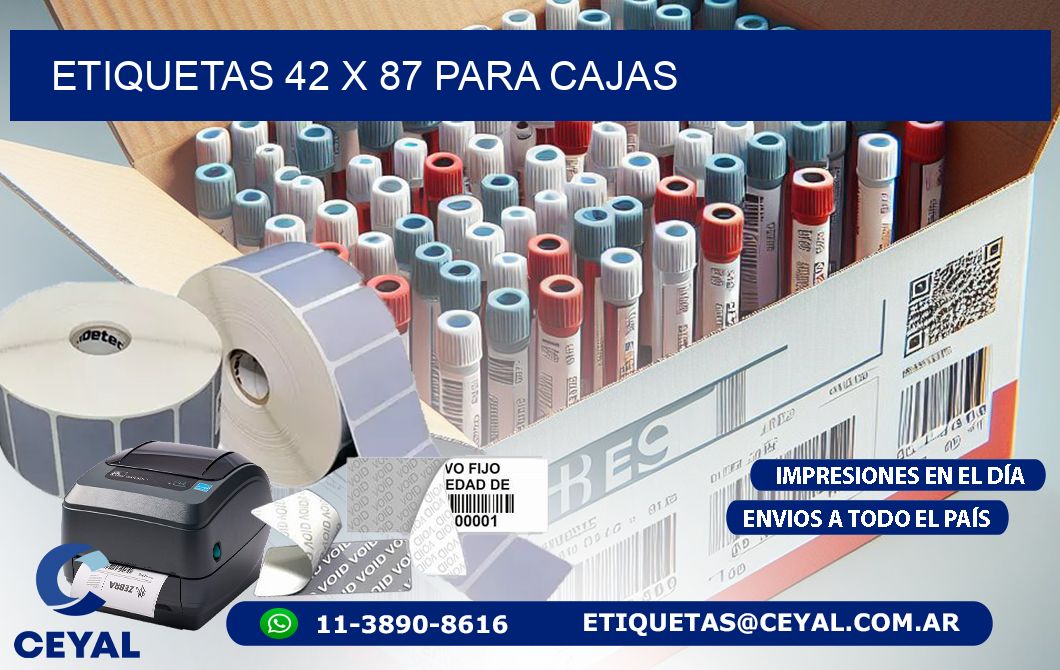 ETIQUETAS 42 x 87 PARA CAJAS