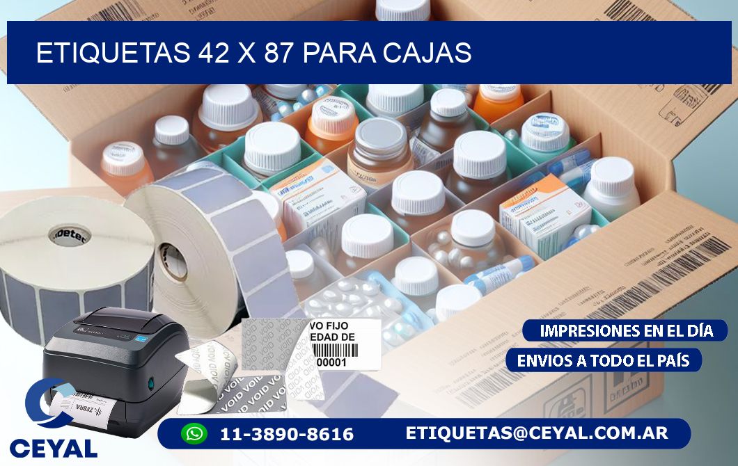 ETIQUETAS 42 x 87 PARA CAJAS