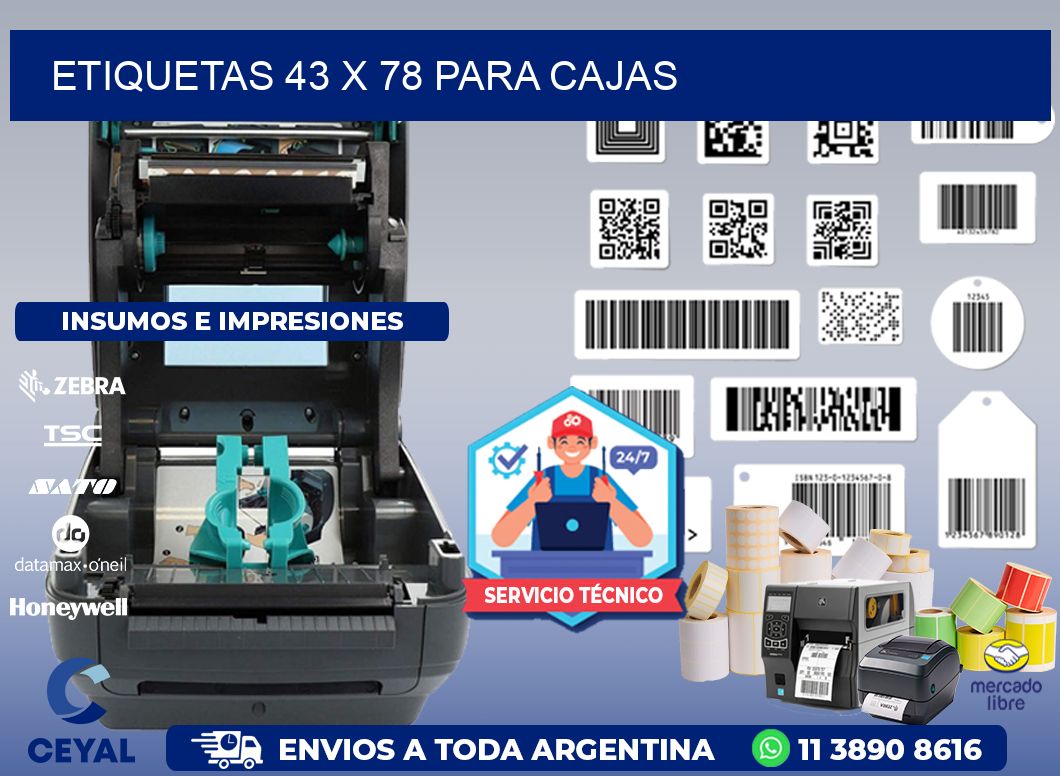 ETIQUETAS 43 x 78 PARA CAJAS