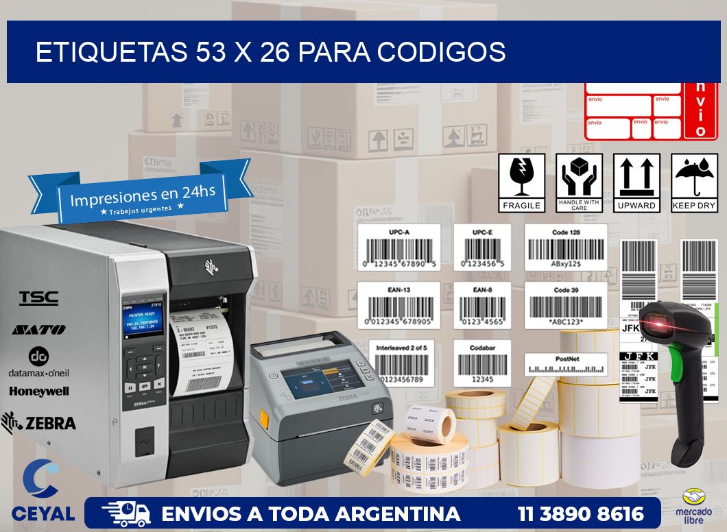 ETIQUETAS 53 x 26 PARA CODIGOS