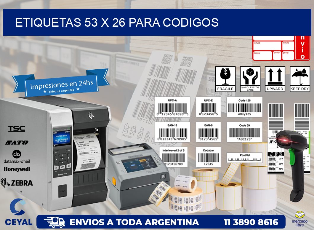 ETIQUETAS 53 x 26 PARA CODIGOS