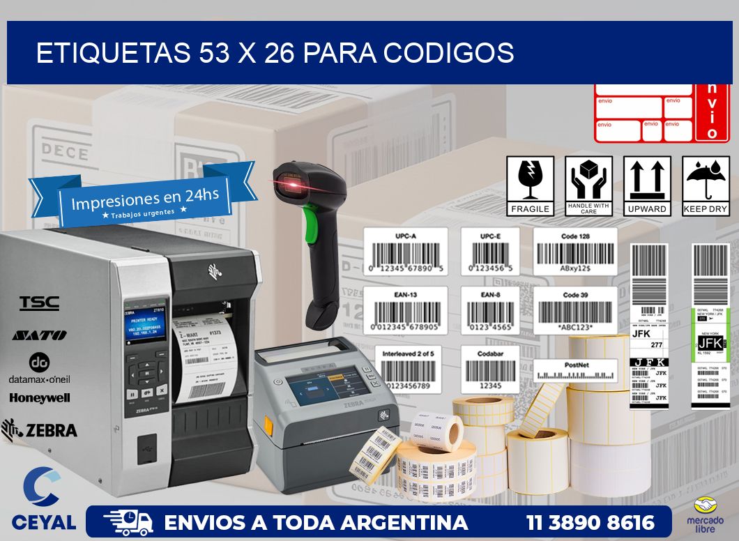 ETIQUETAS 53 x 26 PARA CODIGOS