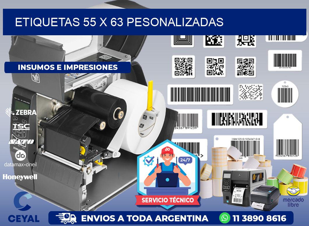 ETIQUETAS 55 x 63 PESONALIZADAS
