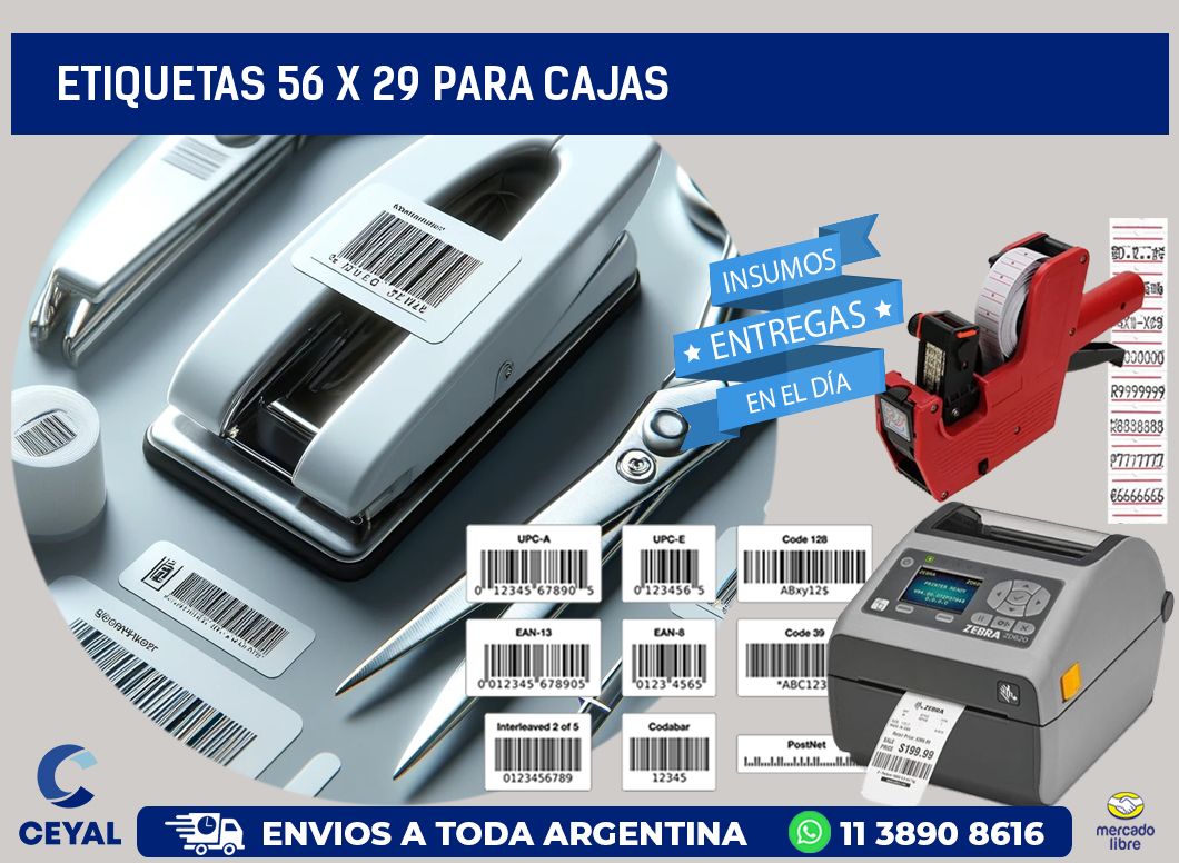 ETIQUETAS 56 x 29 PARA CAJAS