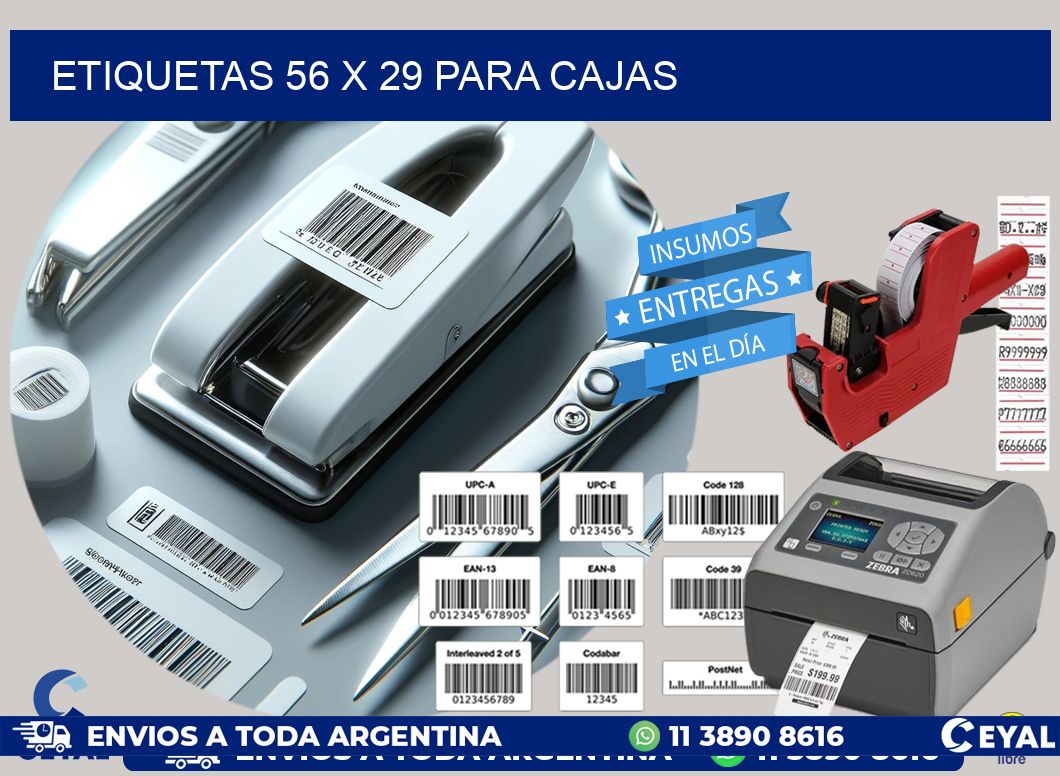 ETIQUETAS 56 x 29 PARA CAJAS