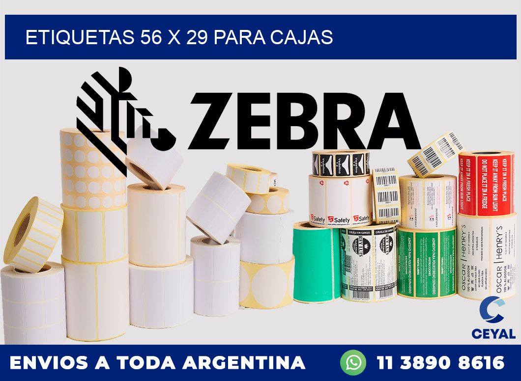 ETIQUETAS 56 x 29 PARA CAJAS