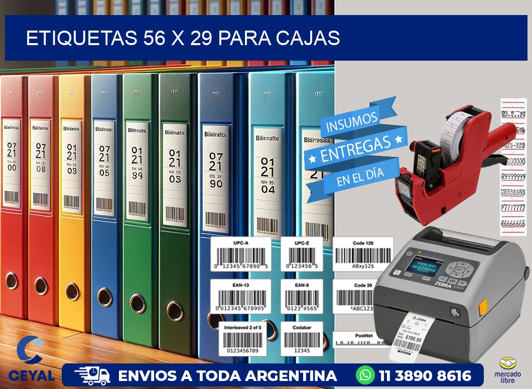ETIQUETAS 56 x 29 PARA CAJAS