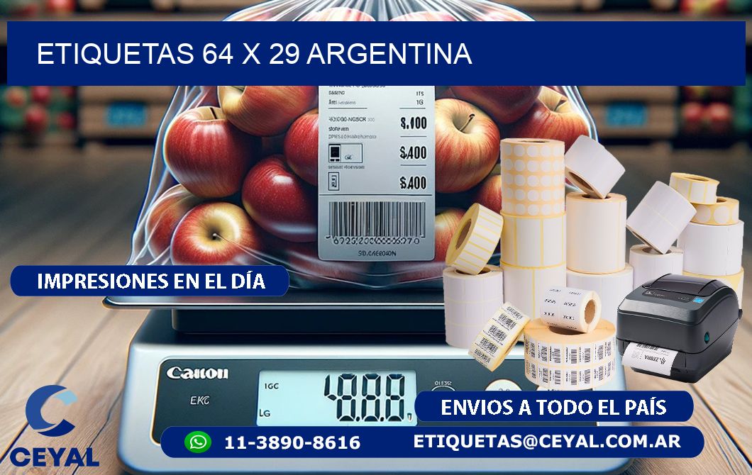 ETIQUETAS 64 x 29 ARGENTINA