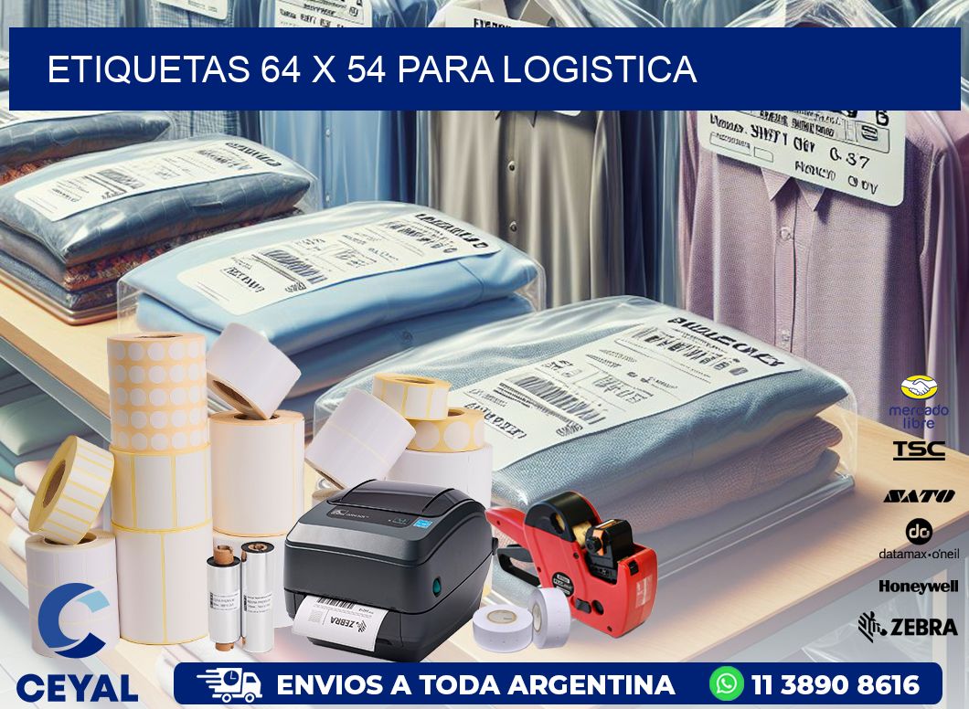 ETIQUETAS 64 x 54 PARA LOGISTICA