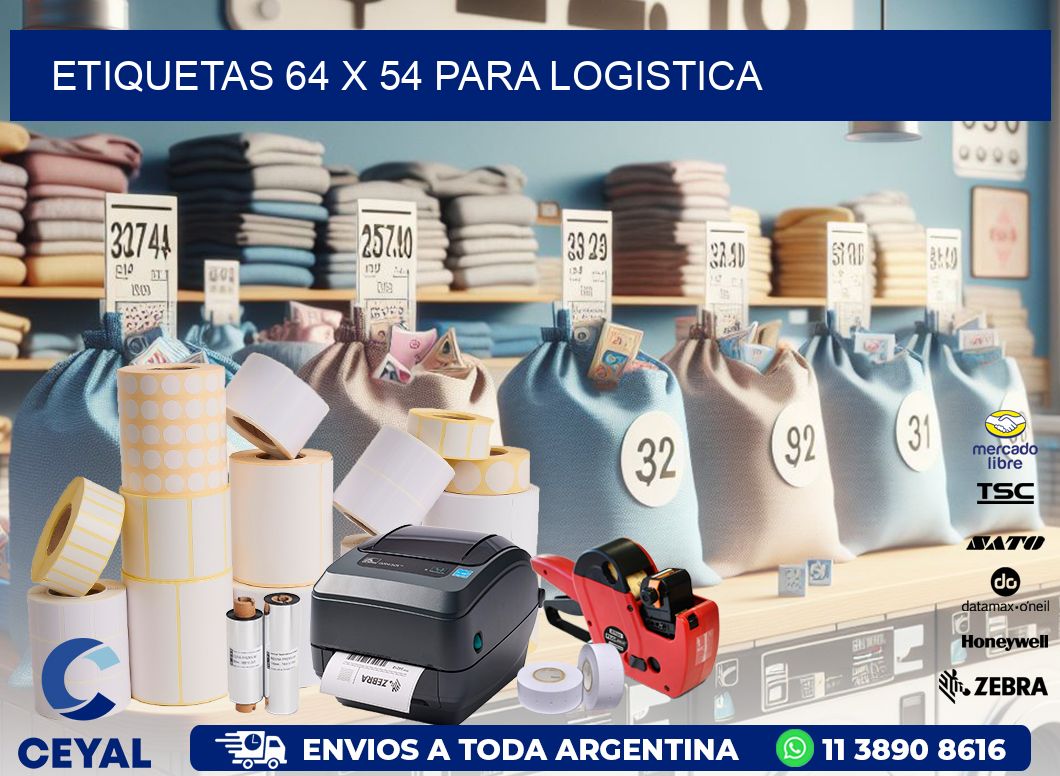 ETIQUETAS 64 x 54 PARA LOGISTICA