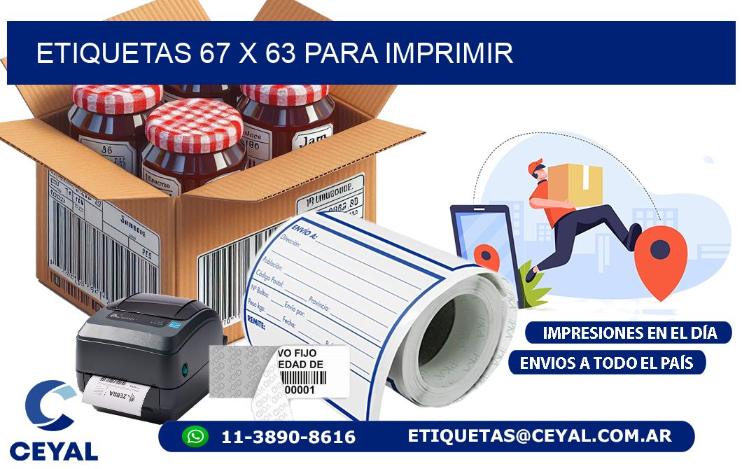 ETIQUETAS 67 x 63 PARA IMPRIMIR