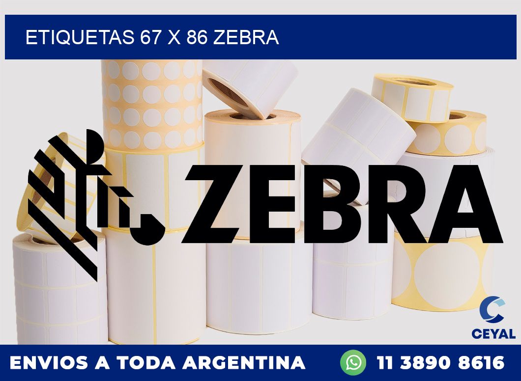 ETIQUETAS 67 x 86 ZEBRA