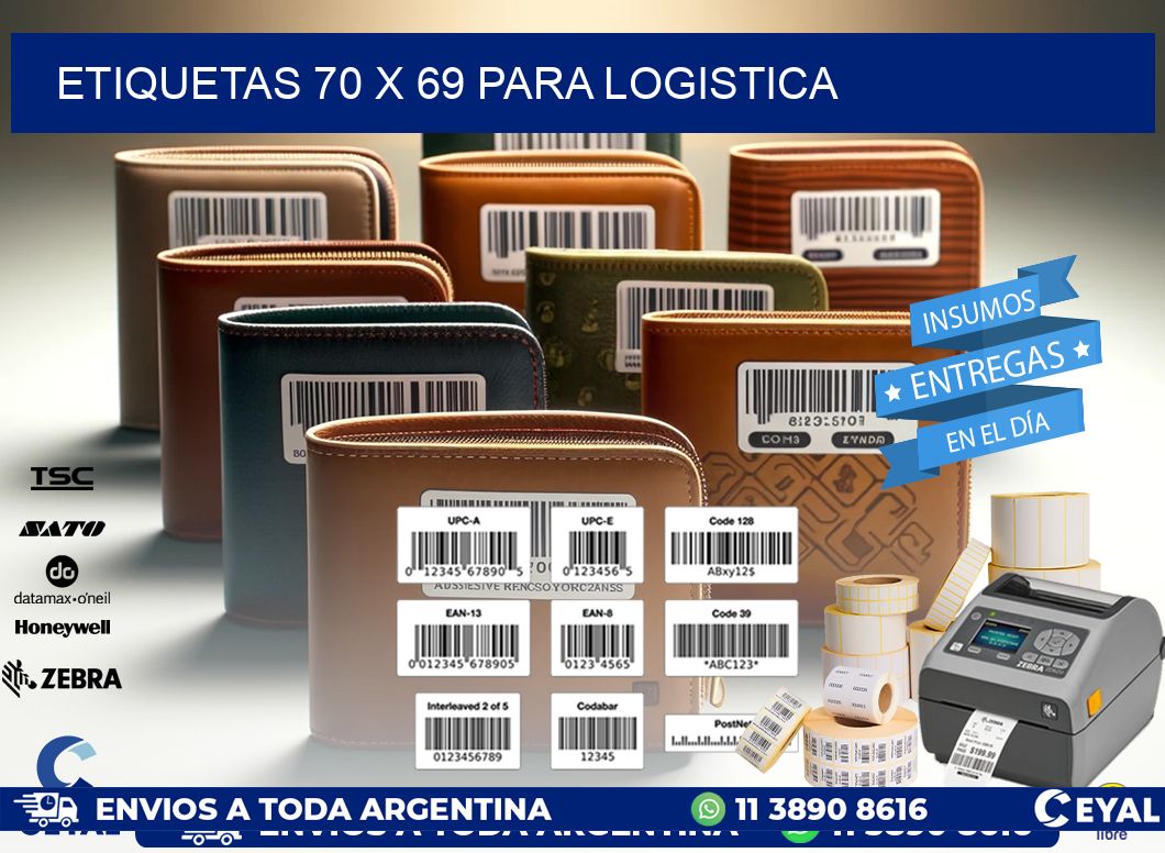 ETIQUETAS 70 x 69 PARA LOGISTICA