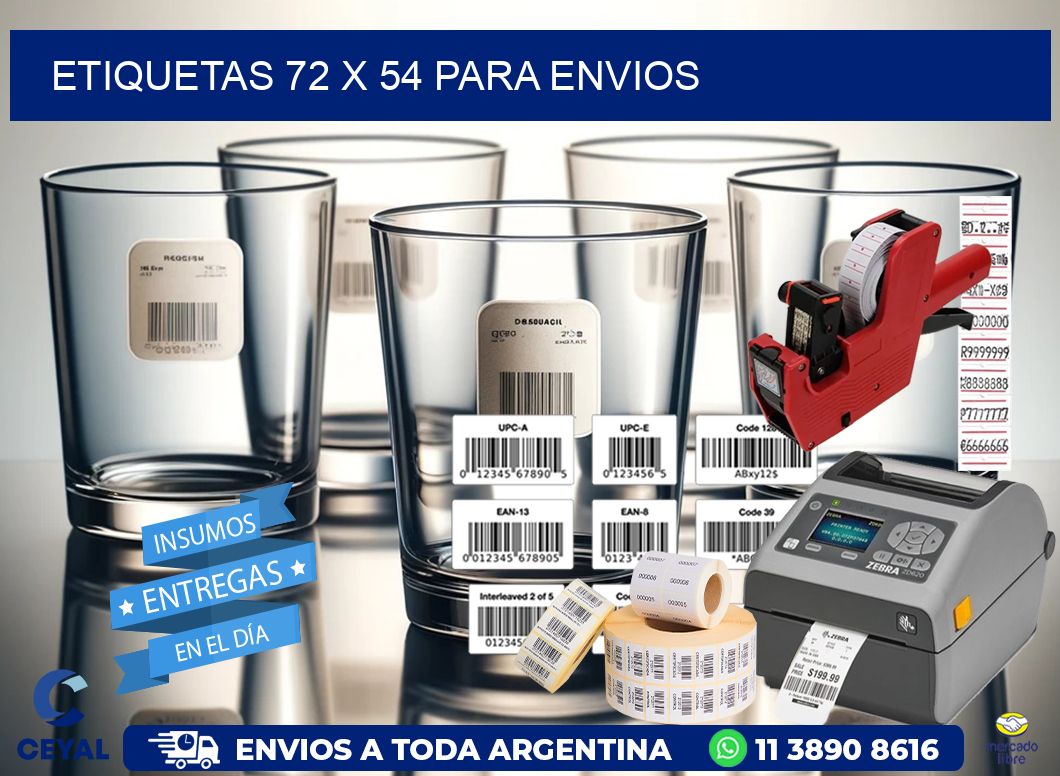 ETIQUETAS 72 x 54 PARA ENVIOS