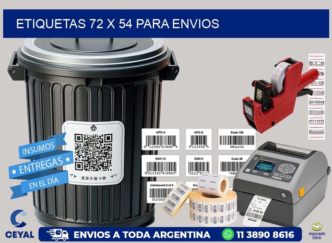 ETIQUETAS 72 x 54 PARA ENVIOS