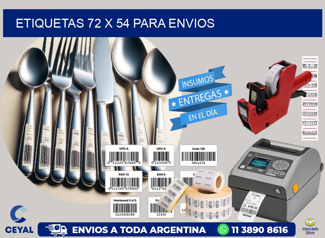 ETIQUETAS 72 x 54 PARA ENVIOS