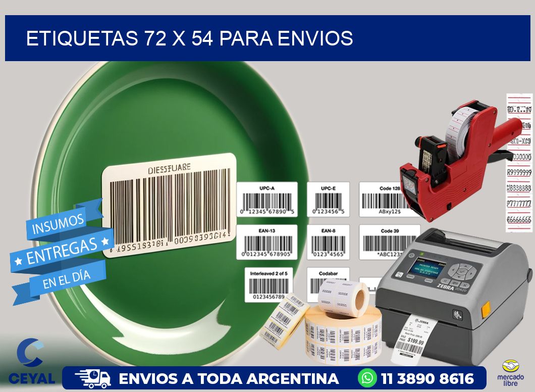 ETIQUETAS 72 x 54 PARA ENVIOS