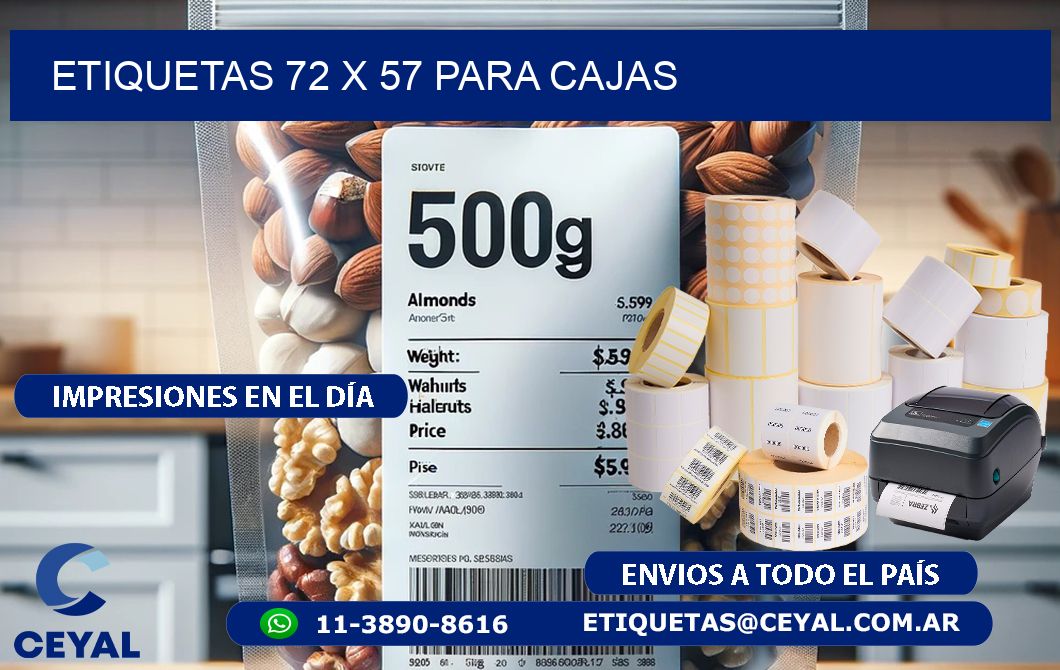 ETIQUETAS 72 x 57 PARA CAJAS