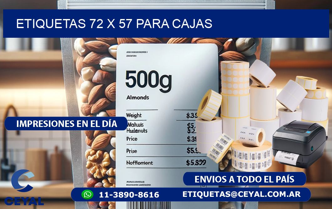 ETIQUETAS 72 x 57 PARA CAJAS