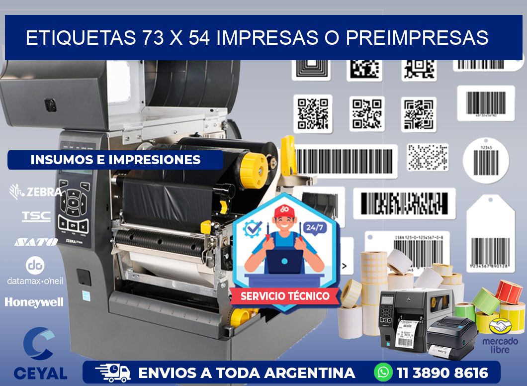 ETIQUETAS 73 x 54 IMPRESAS O PREIMPRESAS