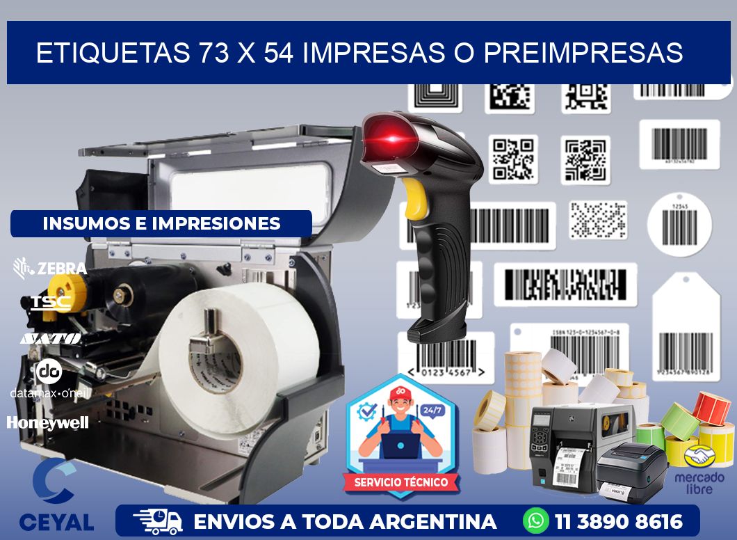 ETIQUETAS 73 x 54 IMPRESAS O PREIMPRESAS