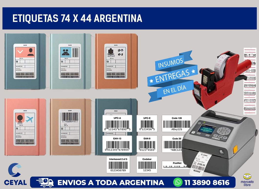 ETIQUETAS 74 x 44 ARGENTINA