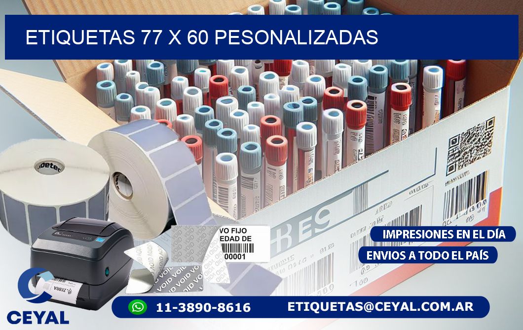 ETIQUETAS 77 x 60 PESONALIZADAS