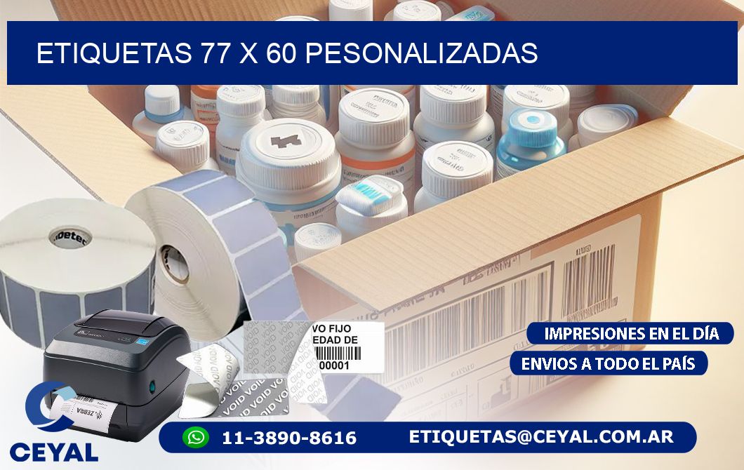 ETIQUETAS 77 x 60 PESONALIZADAS