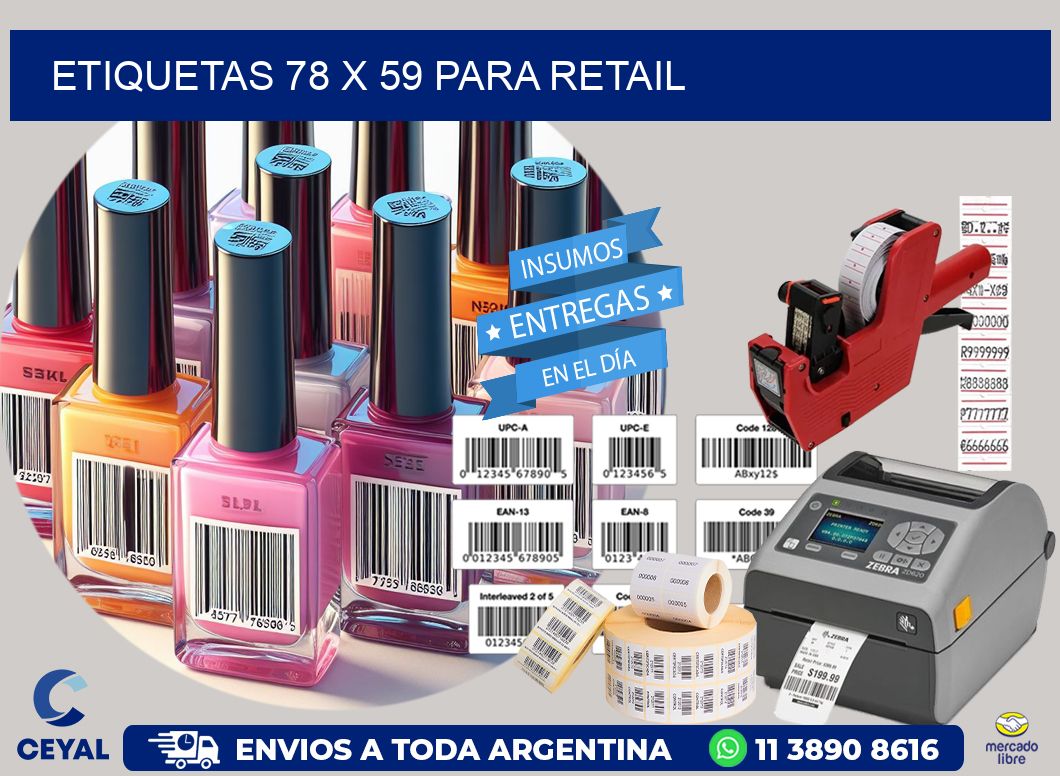 ETIQUETAS 78 x 59 PARA RETAIL