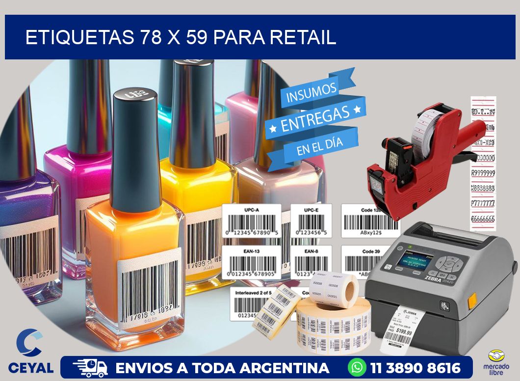 ETIQUETAS 78 x 59 PARA RETAIL