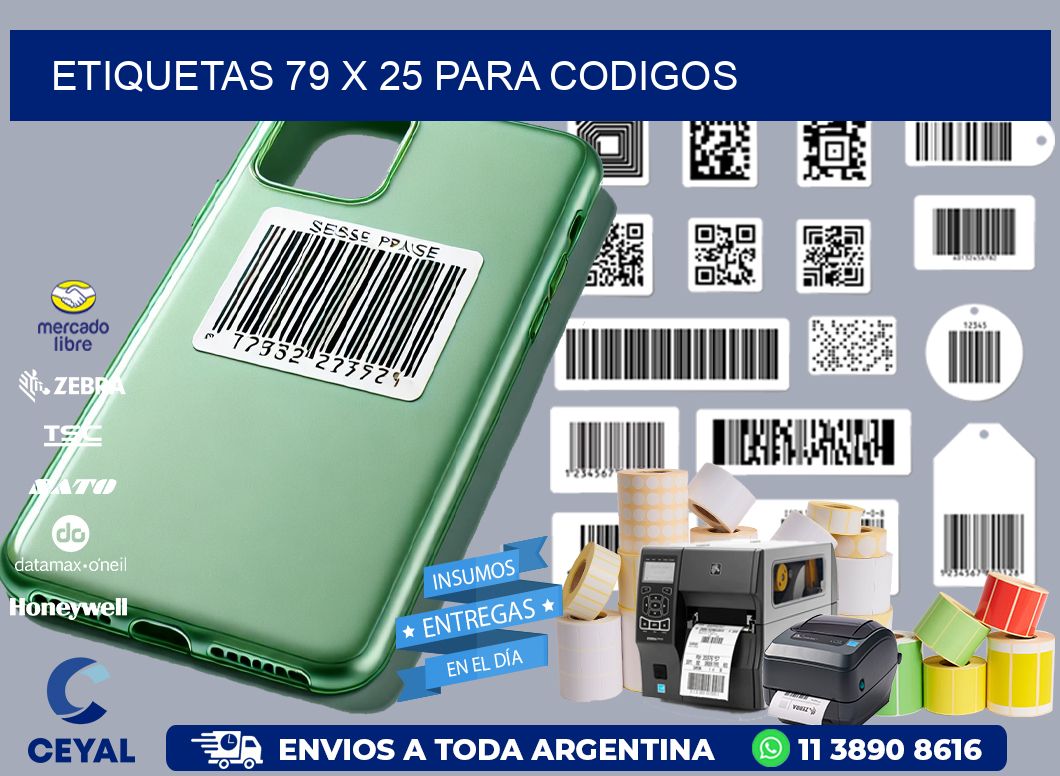 ETIQUETAS 79 x 25 PARA CODIGOS