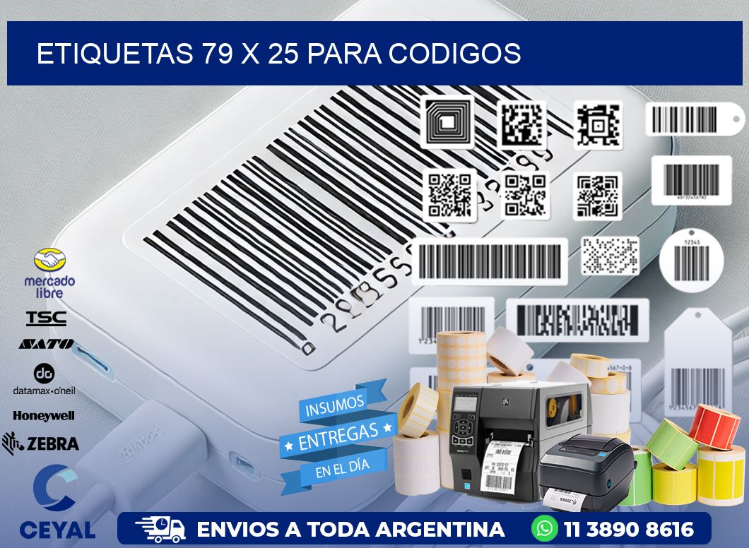 ETIQUETAS 79 x 25 PARA CODIGOS