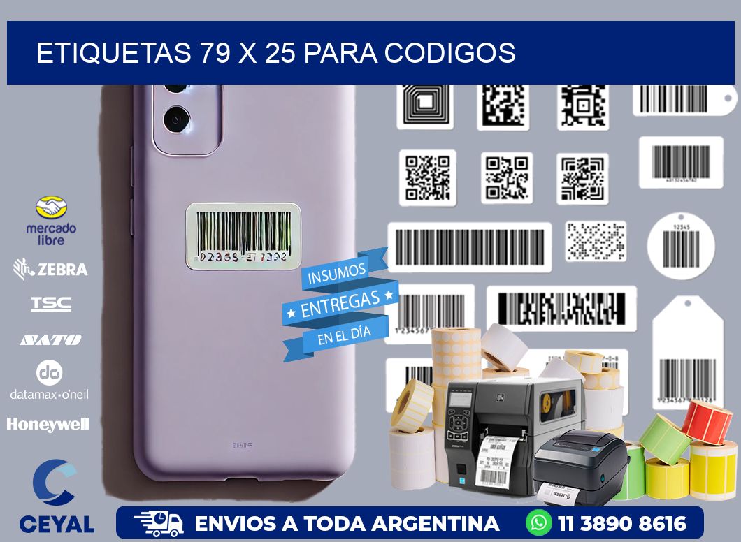 ETIQUETAS 79 x 25 PARA CODIGOS