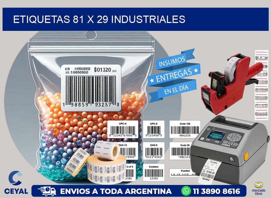 ETIQUETAS 81 x 29 INDUSTRIALES