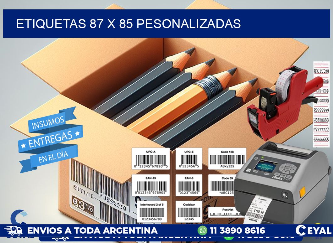 ETIQUETAS 87 x 85 PESONALIZADAS