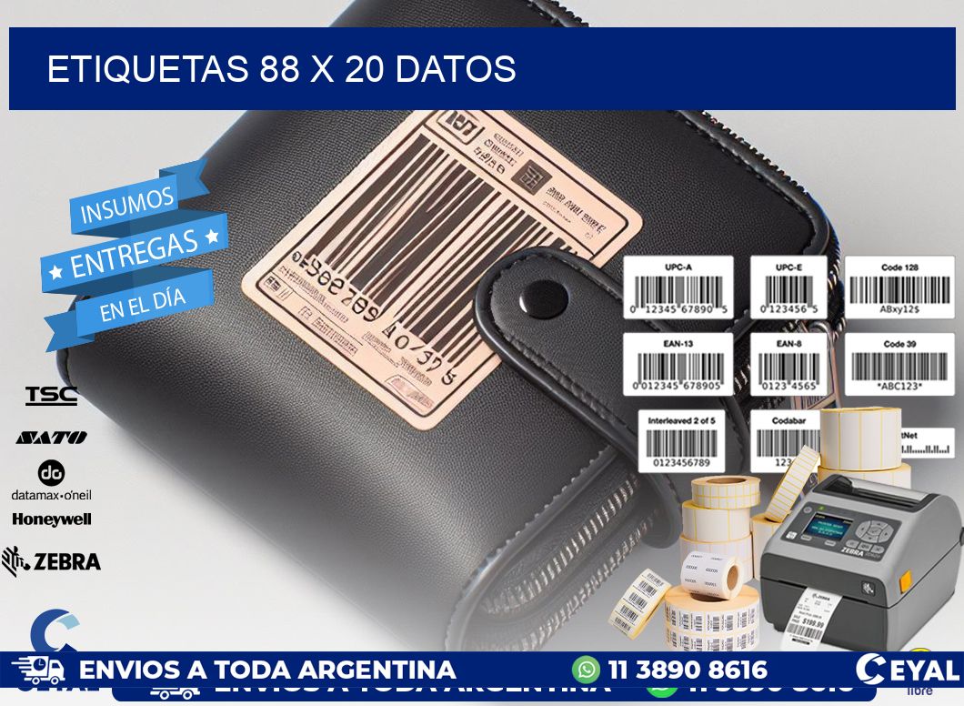 ETIQUETAS 88 x 20 DATOS