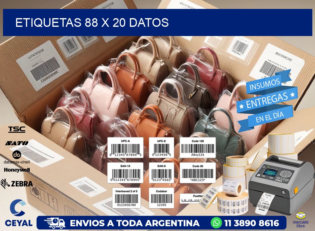 ETIQUETAS 88 x 20 DATOS
