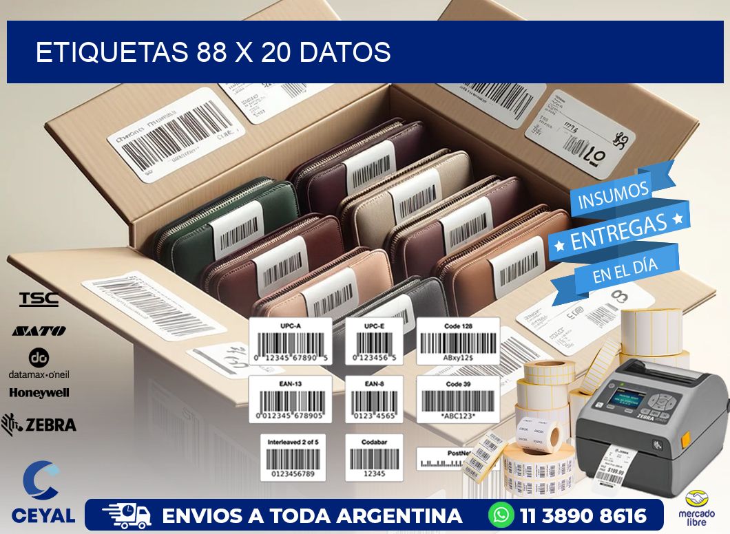 ETIQUETAS 88 x 20 DATOS