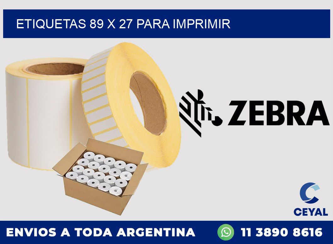ETIQUETAS 89 x 27 PARA IMPRIMIR