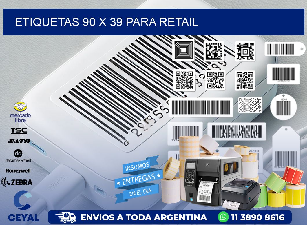 ETIQUETAS 90 x 39 PARA RETAIL