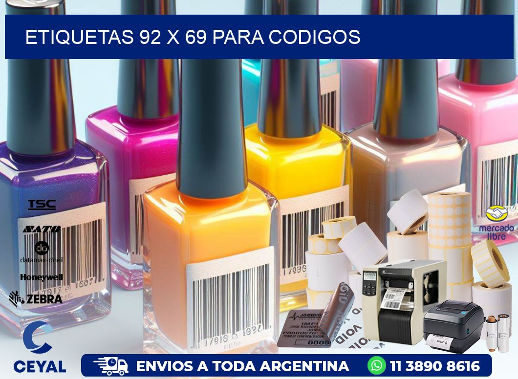 ETIQUETAS 92 x 69 PARA CODIGOS