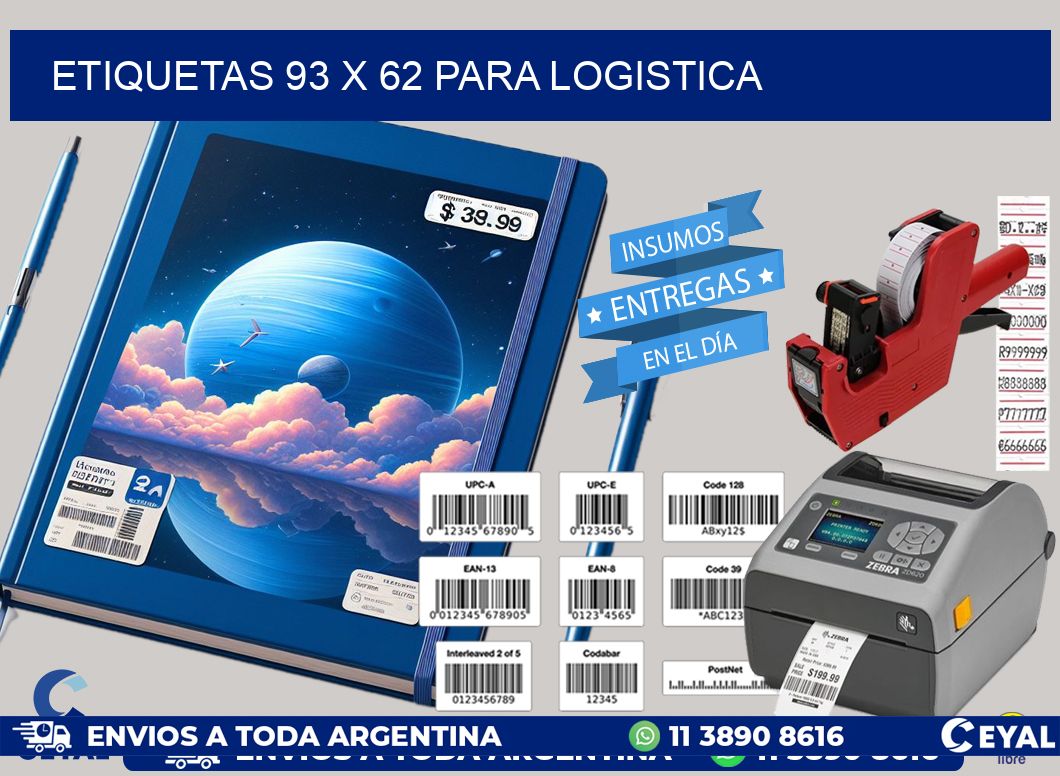 ETIQUETAS 93 x 62 PARA LOGISTICA