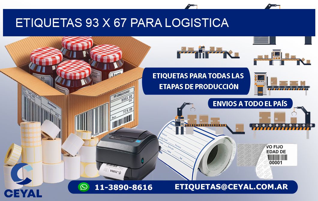 ETIQUETAS 93 x 67 PARA LOGISTICA